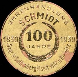 100 Jahre Uhrenhandlung Schmidt