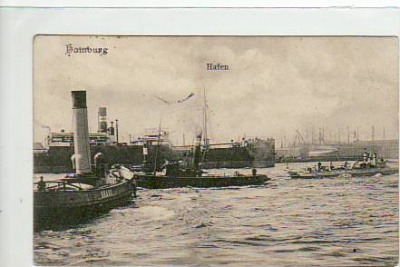 Frachtschiffe-Hochseeschiffe Hamburg Hafen 1908