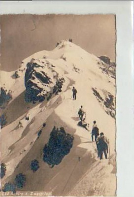 Bergsteigen Bergsteiger Sport Zugspitze Foto Karte ca 1930
