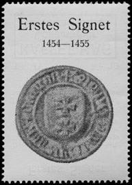 Erstes Signet 1454 - 1455