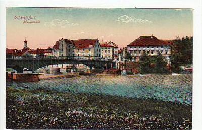 Schweinfurt Mainbrücke ca 1915