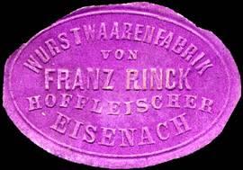 Wurstwaarenfabrik von Franz Rinck - Hoffleischer - Eisenach