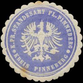 K.Pr. Standesamt Fl. Pinneberg Kreis Pinneberg