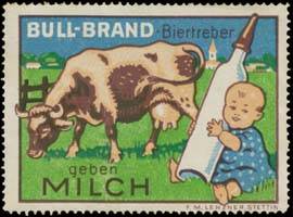 Bull-Brand Biertreber geben Milch