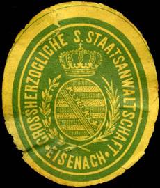 Grossherzogliche Sächsische Staatsanwaltschaft - Eisenach