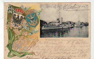 Wilhelmshaven Marine Prägekarte 1901