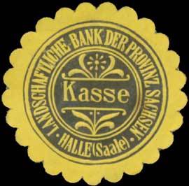 Kasse Landwirtschaftliche Bank der Provinz Sachsen
