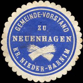 Gemeinde - Vorstand zu Neuenhagen - Kreis Nieder - Barnim