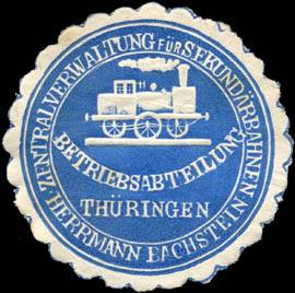 Zentralverwaltung für Sekundärbahnen Herrmann Bachstein - Betriebsabteilung Thüringen