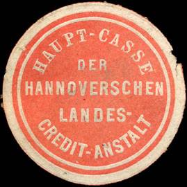 Haupt - Casse der Hannoverschen Landes - Credit - Anstalt