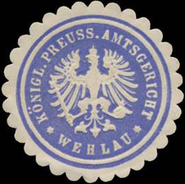 K.Pr. Amtsgericht Wehlau/Ostpreußen