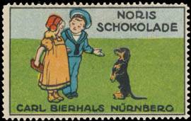 Kinder mit Hund und Schokolade