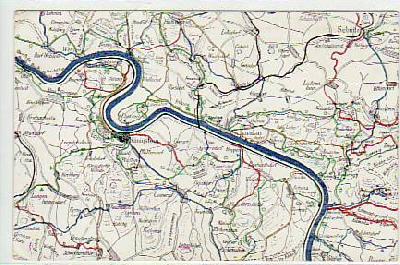 Gohrisch Königstein Bad Schandau Hohnstein AK Landkarte v1945