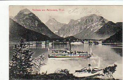 Achensee Tirol Österreich Pertisau mit Dampfer ca 1910