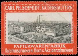 Fabrikansicht Druckerei Carl Ph. Schmidt
