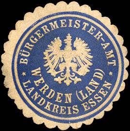 Bürgermeister - Amt Werden (Land) - Landkreis Essen