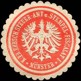 Königlich Preussische Erbschafts Steuer - Amt und Stempel - Fiscalat I - Münster