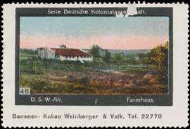 Farmhaus in Deutsch-Südwest-Afrika