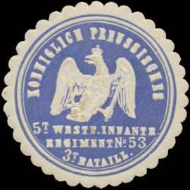 K.Pr. 5t. Westf. Infanterie Regiment No. 53, 3t. Bataillon