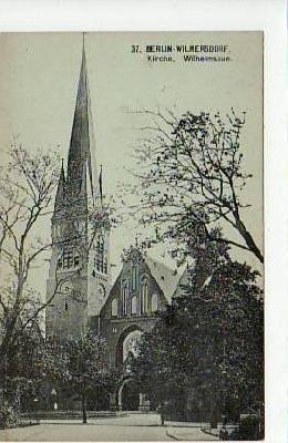 Berlin Wilmersdorf Kirche Wihlemsaue ca 1920