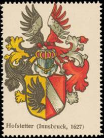 Hofstetter (Innsbruck, 1627) Wappen