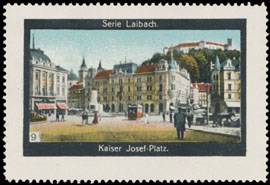 Kaiser Josef-Platz mit Straßenbahn