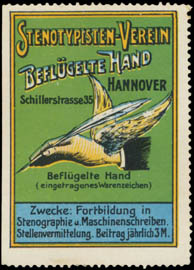 Stenotypisten-Verein Beflügelte Hand