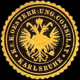 Kaiserlich und Königlich Oesterreichisch - Ungarische Consulat - Karlsruhe