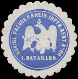K.Pr. 6. Rhein.-Infanterie-Regiment No. 68, 1. Bataillon