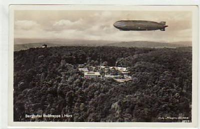 Thale im Harz Rosstrappe Zeppelin-Luftschiff ca 1930