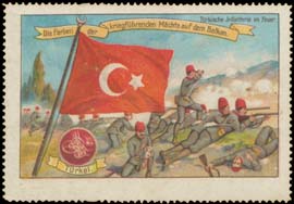 Türkische Infanterie im Feuer