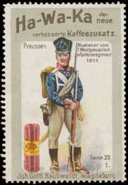Musketier vom I. Westpreussischen Infanterieregiment 1813