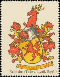 Reinicke (Thüringen und Lyall, Engl.) Wappen