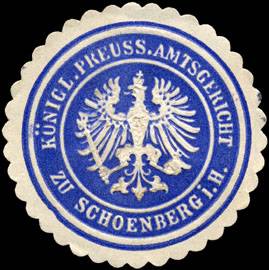 Königlich Preussisches Amtsgericht zu Schoenberg i. H.