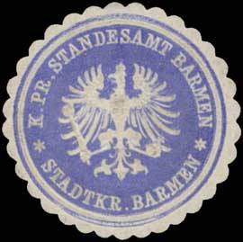 K.Pr. Standesamt Barmen