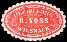 Koeniglich Privilegierte Stadt Apotheke R. Voss - Wilsnack