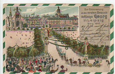 Leipzig König Georg Adel Monarchi Besuch 1902
