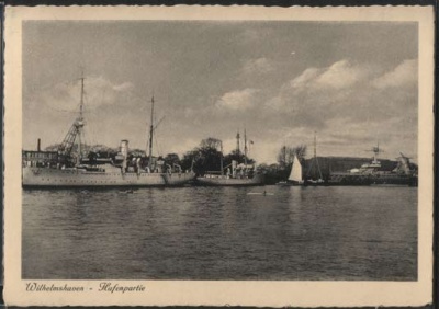 Wilhelmshaven Fafenpartie mit Dampfer 1938