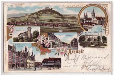 Arnstadt in Thüringen Litho 1901