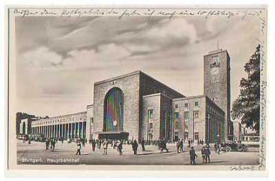Stuttgart , Bahnhof 1928