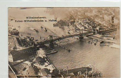 Wilhelmshaven Foto Karte Luftbild ca 1915