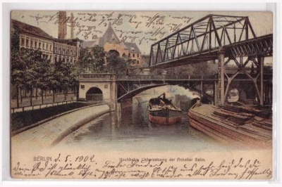 Berlin Kreuzberg Hochbahn Bahngleis 1902