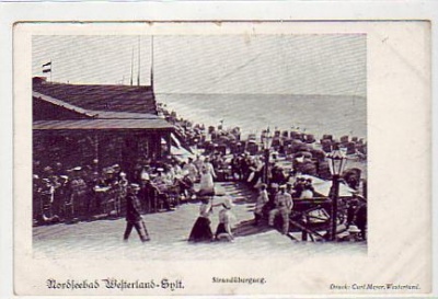 Nordseebad Westerland auf Sylt Strandübergang ca 1905