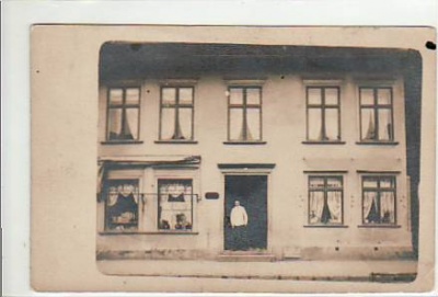 Parchim Fleischerei Foto Karte ca 1910