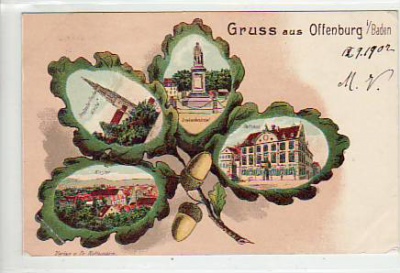 Offenburg Kleeblatt-Litho 1902