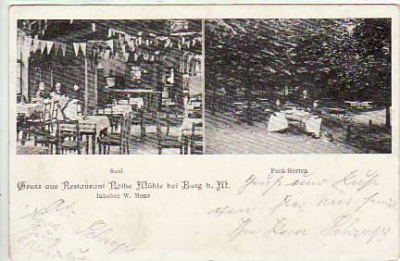 Restaurant Rothe Mühle bei Burg im Jerichower Land 1905