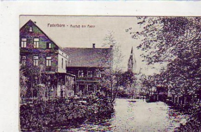 Paderborn Ausfluß der Pader 1918