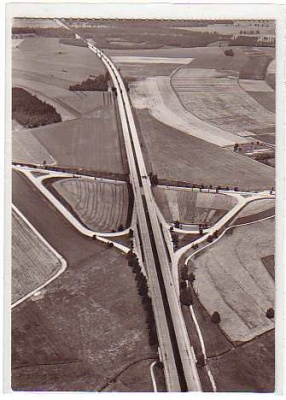 Autobahn-Kreuz Thiendorf Luftbild 1972