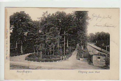 Neuruppin Eingang zum Wall, Bahnhof 1901