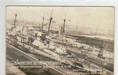 Wilhelmshaven Kriegsschiff Seydlitz Marine n. Skagerak-Schlacht